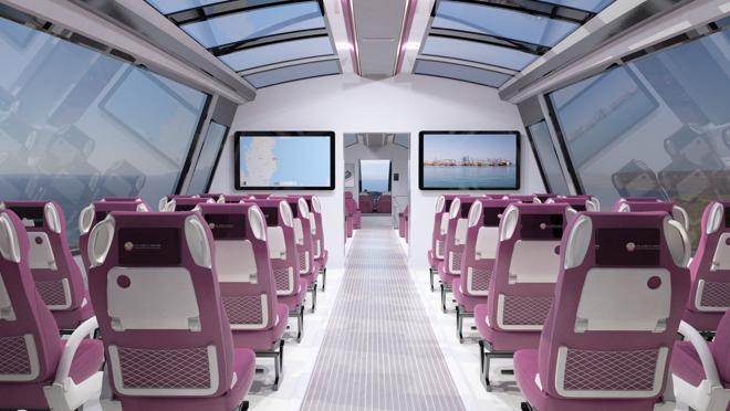 Zona de asientos de la versión Seajet Piercer