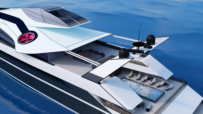 En su interior todo son lujos, y en cubierta destaca su piscina y su comedor