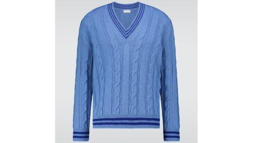 Jersey celeste con bordados, de Dries Van Noten (565 euros)