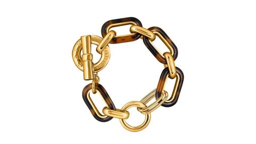 Pulsera con cadena con resina y acabado en oro de 18k, de Agatha Paris. Precio: 89€