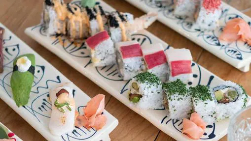 Distintos Rolls de sushi en Sr.Ito