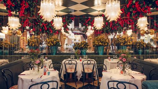 Uno de los espacios del restaurante Villa Capri en Madrid