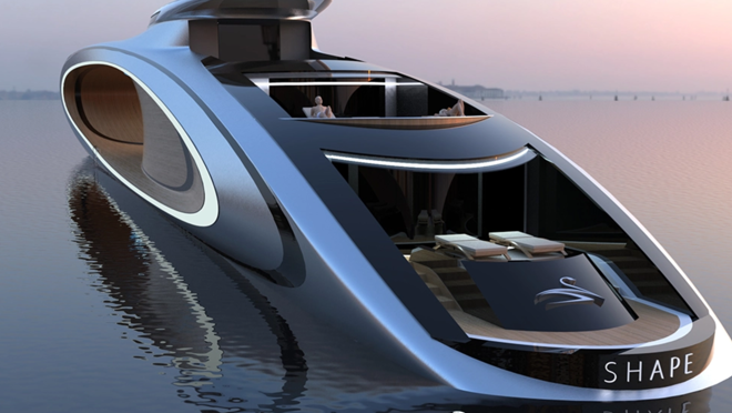 El megayate está dividido en tres cubiertas y una de ellas aloja hasta seis suites VIP