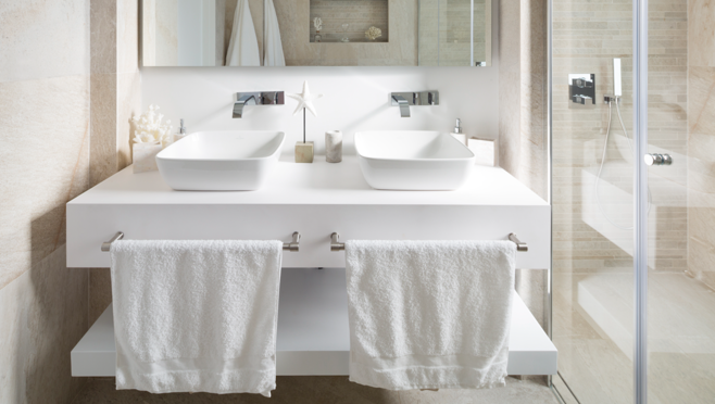 Loa baños incluyen muebles de la firma Villeroy & Boch