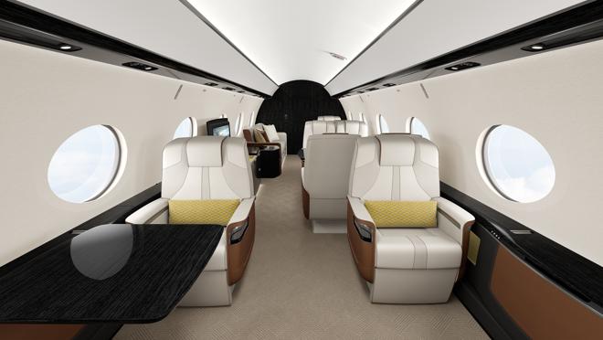 El G800 dispone de hasta cuatro zonas de estar o tres más cabina para tripulación