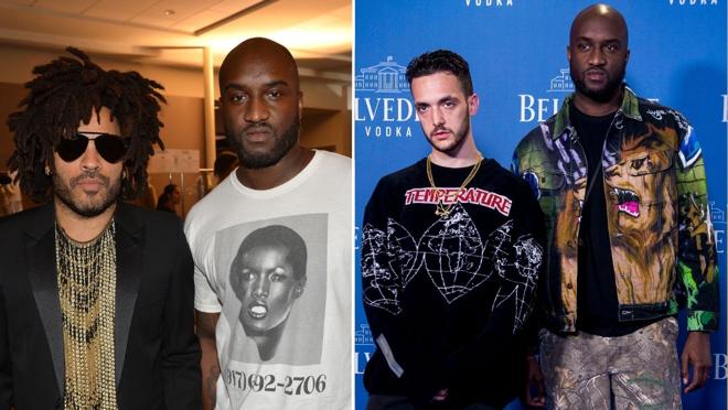 Virgil Abloh con Lenny Kravitz y C.Tangana
