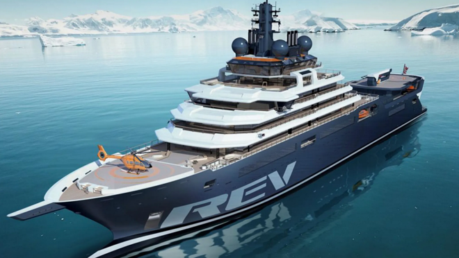 Imagen del superyate REV Ocean con 182,9 metros de eslora