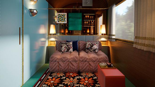 Render de una de las suites deluxe de este Orient Express