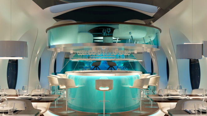 La embarcación dispone de una cocina totalmente equipada y una zona de bar