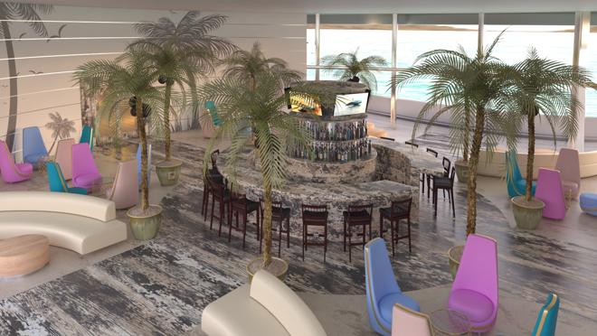 Imagen del bar circular de dos plantas