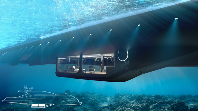 Lo que más destaca de este superyate es su suite submarina