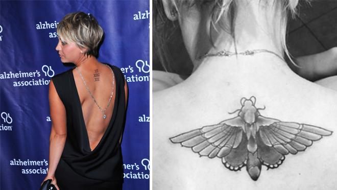 El antes y el después del tatuaje de amor de Kaley Cuoco