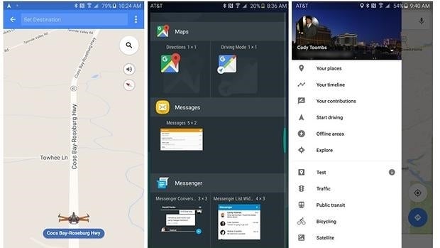 Captura de la nueva actualización de Google Maps