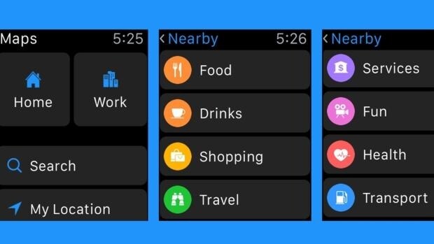Apple introducirá las búsquedas cercanas de mapas en WatchOS 2.2