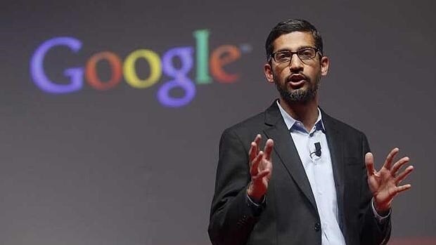 Sundar Pichai, consejero delegado de Google, durante una conferencia