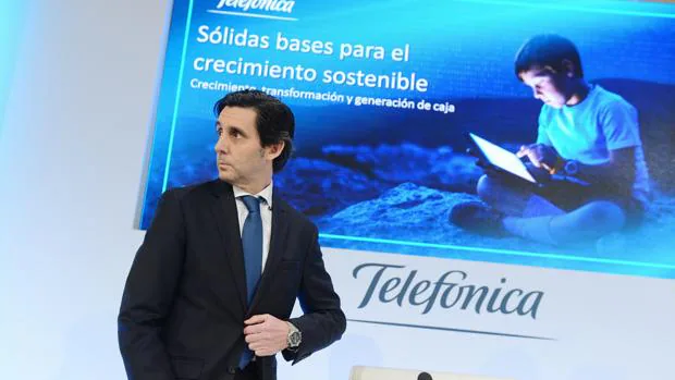José María Álvarez-Pallete, durante la presentación de Telefónica