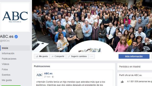 ABC supera el millón de seguidores en Facebook