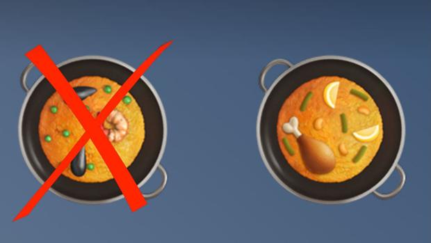 Apple se rinde ante los españoles y cambia el «emoji» de la paella por la auténtica receta valenciana