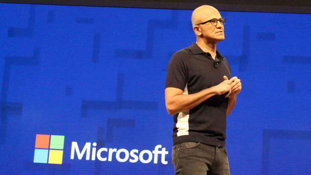 Satya Nadella, jefe ejecutivo de Microsoft, durante su intervención