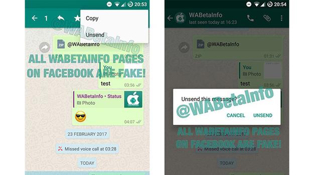 WhatsApp permitirá borrar los mensajes enviados