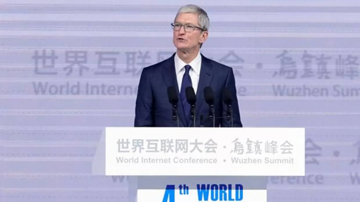 Tim Cook, consejero delegado de Apple en la inauguración de la cuarta edición de la Conferencia Mundial sobre Internet