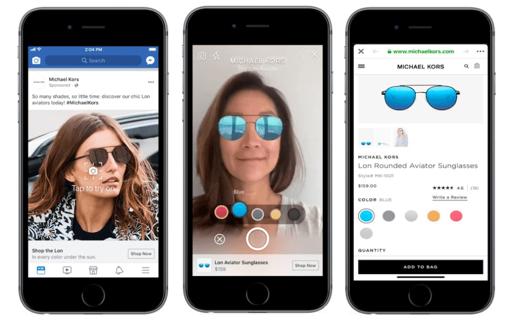 Facebook prueba ahora con la realidad aumentada (pero en los anuncios)