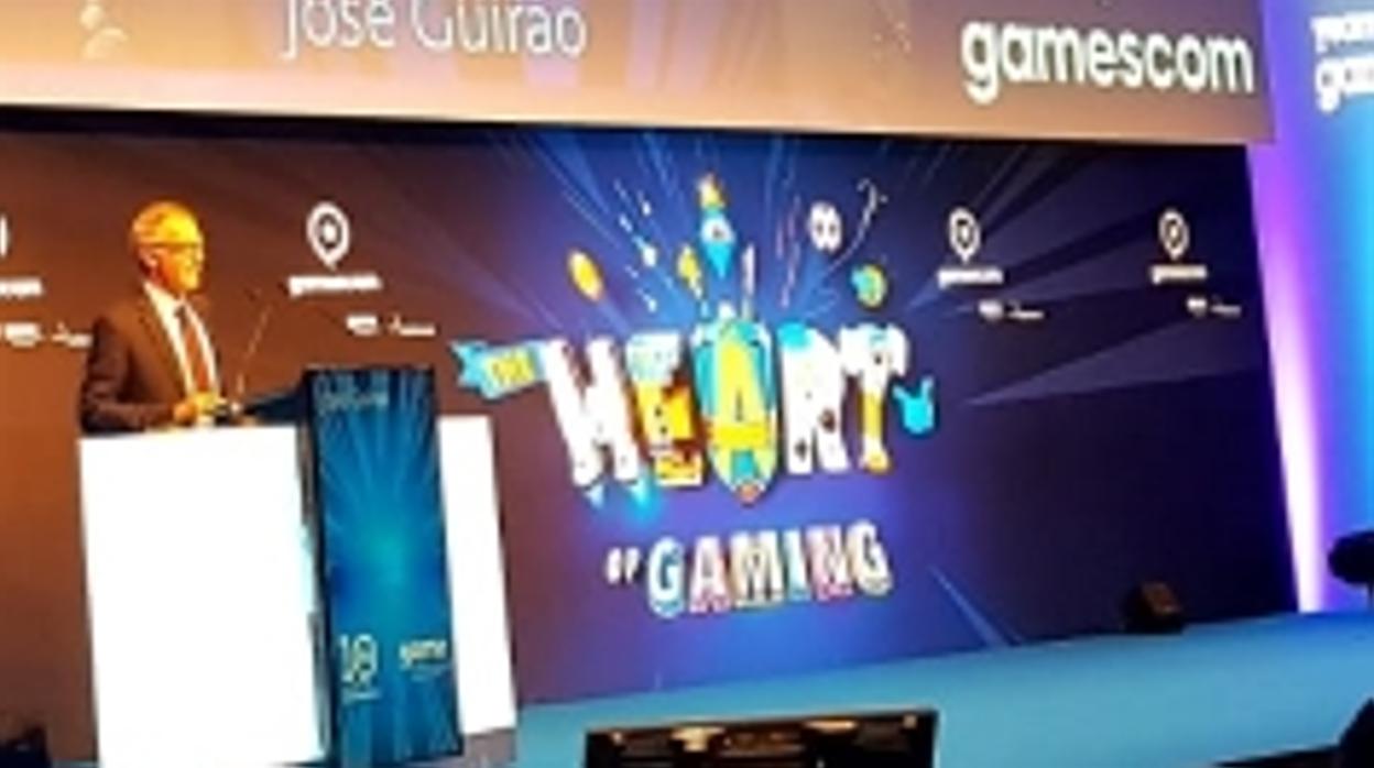 J0an Guirao, ministro de Cultura y Deporte, durante su intervención en la Gamescom