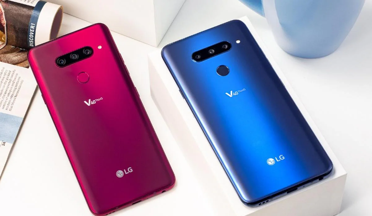 Detalle del nuevo móvil de la firma surcoreana LG, el V40