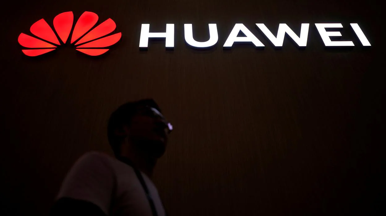 Huawei en la feria tecnológica CES 2018 en Shanghai, China