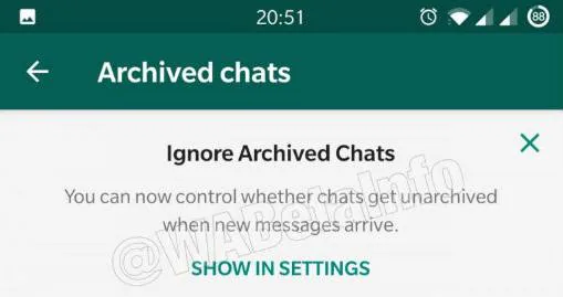 WhatsApp te hará muy feliz con la nueva función que prepara: ignorar chats archivados