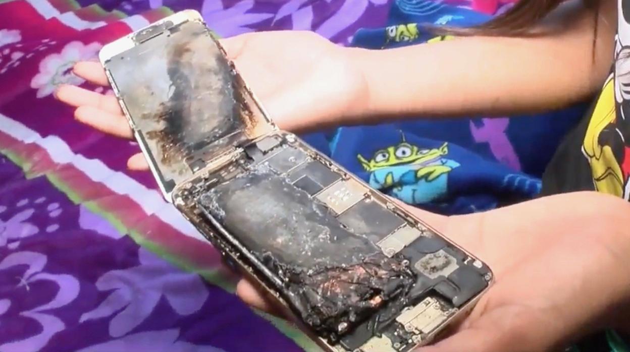 Un iPhone 6 estalla en la cama de una niña de 11 años