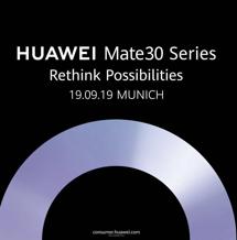 Huawei confirma que lanzará el Mate 30, su primer móvil tras el veto de Google, el 19 de septiembre