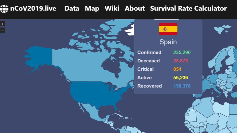 La web sobre la pandemia que vale más de 7 millones de euros y que su creador no quiere vender