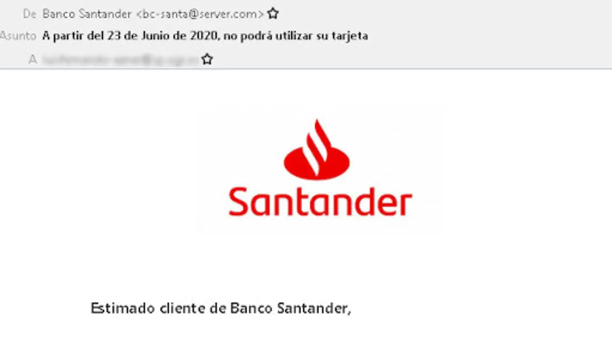 Cuidado: si te llega este mensaje del Santander te están intentando robar el dinero