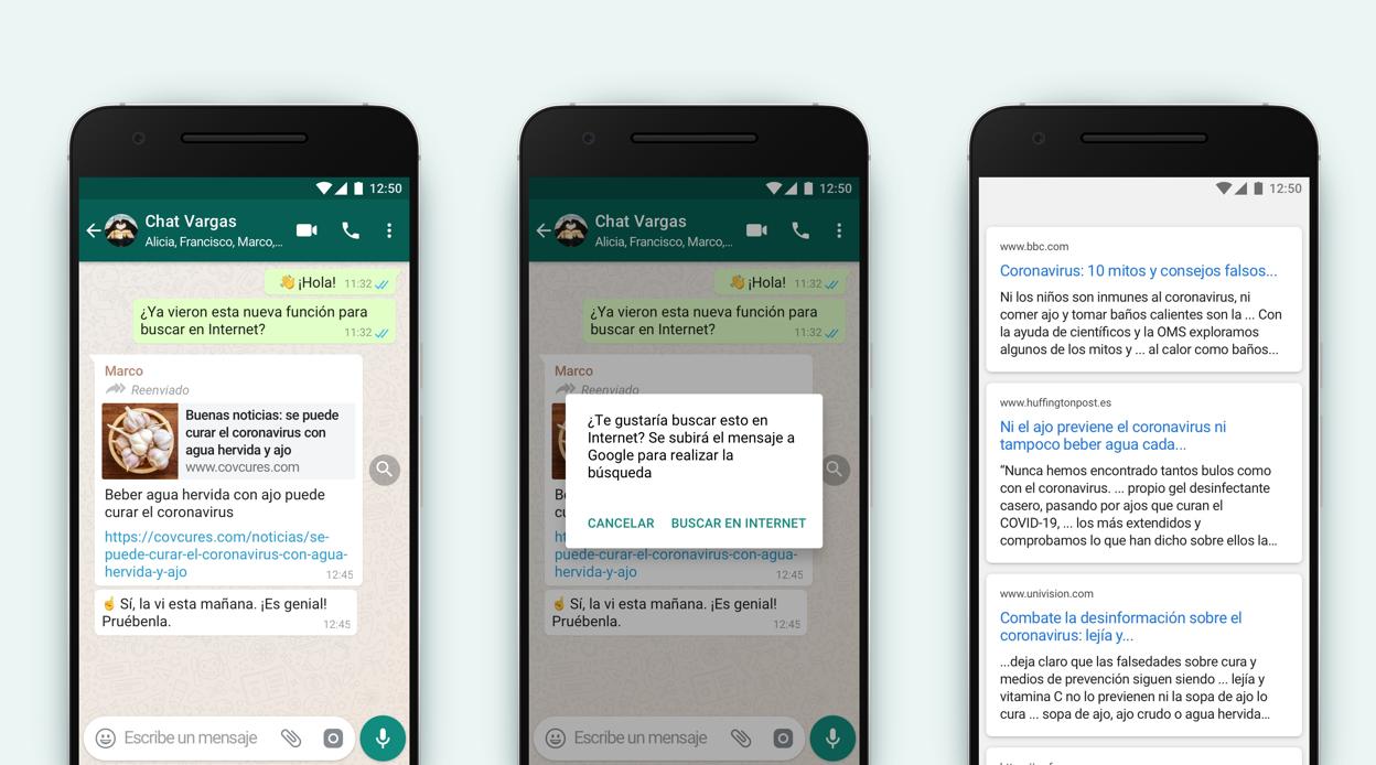 WhatsApp lanza una función para combatir los bulos dentro de la aplicación