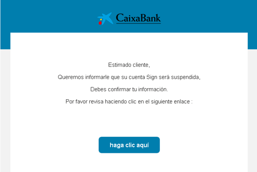 El correo en el que suplantan a CaixaBank