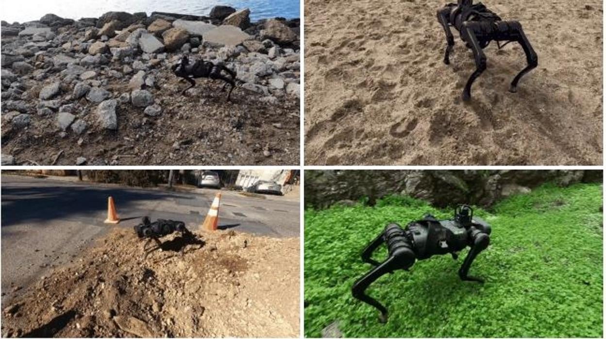 Imagen de las pruebas de la IA diseñada para que el robot sea capaz de adaptarse a cualquier terreno