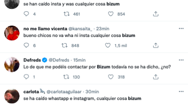 Bizum se convierte en tendencia en Twitter tras la caída de Whatsapp