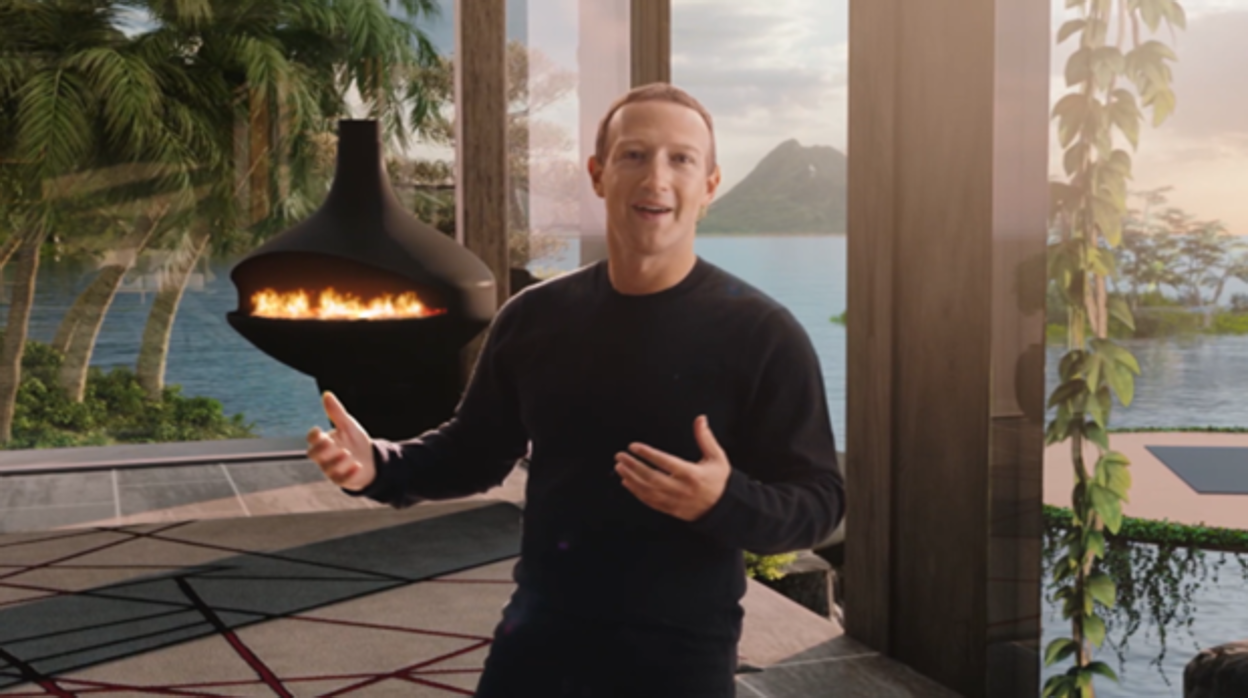 Zuckerberg durante la presentación de su metaverso en el Facebook Connect de 2021