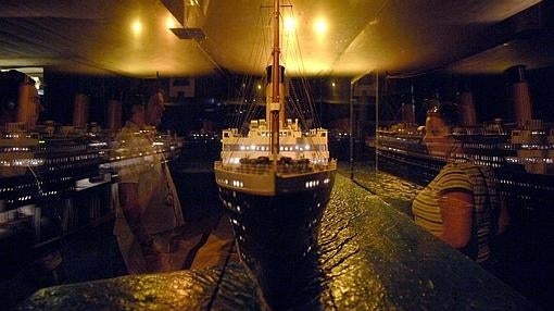 Maqueta del Titanic en la exposición