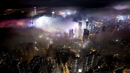 Las apoteósicas imágenes de Hong Kong tomadas con drones