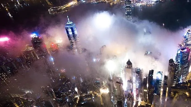 Hong Kong, a vista de dron
