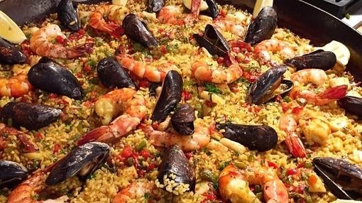 Aspecto de la paella de Daniel Olivella, en Barlata