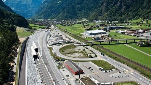 Entrada norte al túnel de San Gotardo