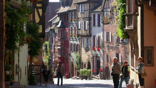 Una de las calles de Riquewihr