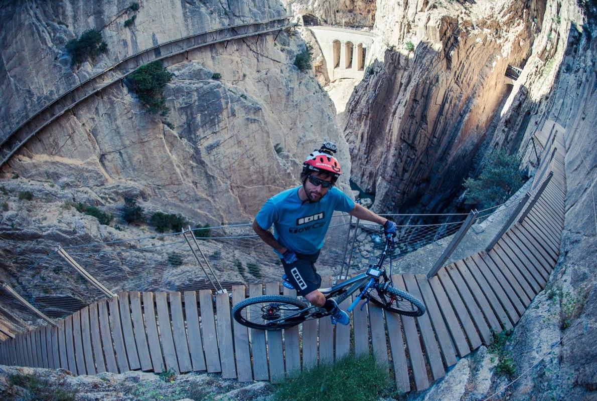 David Cachón, en el Caminito del Rey