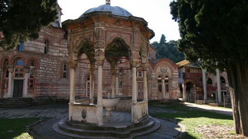 Detalle del interior de uno de los monasterios del monte Athos