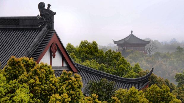 Monte Wu desde la Pagoda Chenghuang, Hangzhou