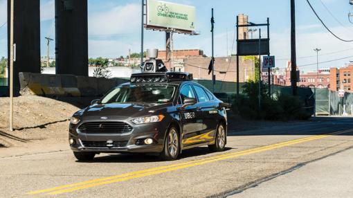 Uno de los coches de Uber en Pittsburgh, Pennsylvania