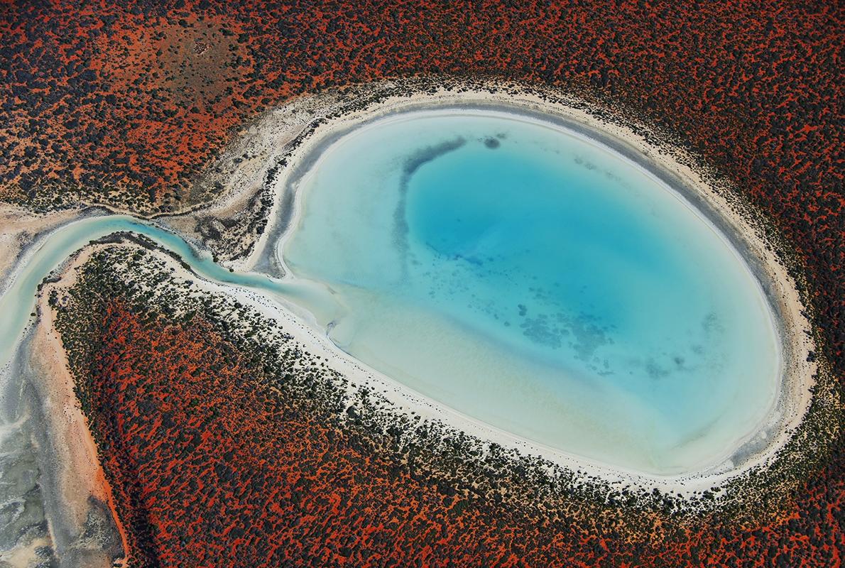 Laguna en Shark Bay, Australia. Foto tomada en 2016